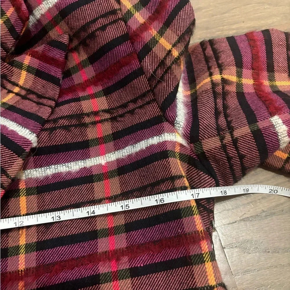 Topshop Madras Plaid Fringe Blazer Jacket. Size  2 - Picture 7 of 8